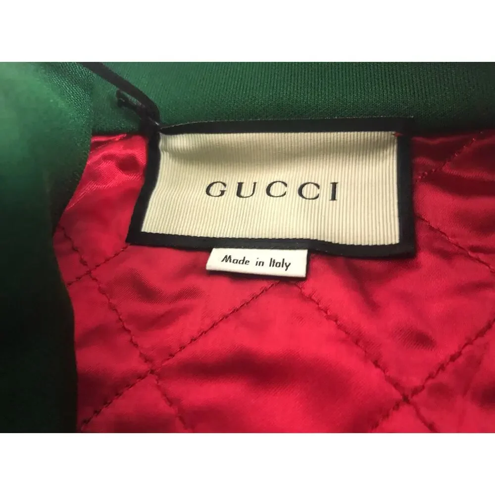NWT Gucci Bi-Material Oversized Gancini Belt Print Zip Jacket Size M $2980.00